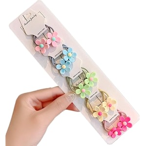 10pcs assorted color bow hair clip sets  elastic hair ties  tic tac hair clips  ponytail holders  alligator hair clips  simple holiday hair clips for baby girls