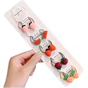 10pcs Assorted Color Bow Hair Clip Sets | Elastic Hair Ties | Tic Tac Hair Clips | Ponytail Holders | Alligator Hair Clips | Simple Holiday Hair Clips for Baby Girls