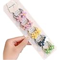 10pcs Assorted Color Bow Hair Clip Sets | Elastic Hair Ties | Tic Tac Hair Clips | Ponytail Holders | Alligator Hair Clips | Simple Holiday Hair Clips for Baby Girls