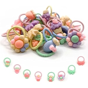 20pcs cartoon hair tie mini hair bands seamless ponytail holderbaby cartoon hair tie mini hair bands seamless hair ties elastic hair bobbles ponytail holders hair accessories