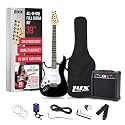 LyxPro Left Hand 39 Inch Electric Guitar and Starter Kit for Lefty Full Size Beginner’s Guitar, Amp, Six Strings, Two Picks, Shoulder Strap, Digital Clip On Tuner, Cable and Soft Case - Black