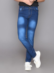 Lzard Slim Men Dark Blue Jeans