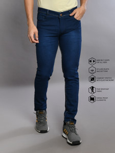 Lzard Slim Men Dark Blue Jeans
