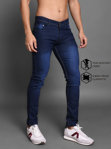 Lzard Slim Men Dark Blue Jeans