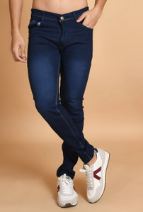 Lzard Slim Men Dark Blue Jeans