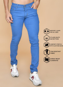 Lzard Slim Men Light Blue Jeans