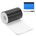 LZLRUN 3D Black Carbon Fiber Car Vinyl Wrap Self-Adhesive Film 2" x 30ft