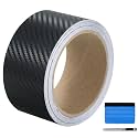 LZLRUN Black 3D Carbon Fiber Wrap Chrome Delete Window Door Trim 2" x30ft