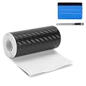 LZLRUN Black 3D Carbon Fiber Wrap Chrome Delete Window Door Trim 4" x30ft