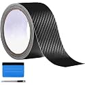 LZLRUN Black 3D Carbon Fiber Wrap Chrome Delete Window Door Trim 3" x30ft