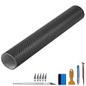 LZLRUN Black 3D Carbon Fiber Wrap Chrome Delete Window Door Trim 1ftx10ft