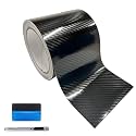 LZLRUN Black 5D Carbon Fiber Wrap Chrome Delete Window Door Trim 3" x30ft