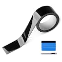 LZLRUN High Gloss Black Vinyl for Chrome Delete Window &amp; Door Trim 2" x30ft