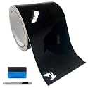 LZLRUN High Gloss Black Vinyl for Chrome Delete Window &amp; Door Trim 3" x30ft