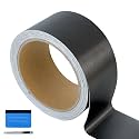 LZLRUN Black Satin Brushed Wrap Chrome Delete Window Door Trim 2" x30ft