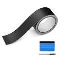 LZLRUN Matte Black Vinyl for Car Chrome Delete Window &amp; Door Trim 2" x30ft