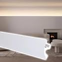 LZMZMQ Aluminum Ceiling Trim Molding, Cuttable Ceiling Channel Home Decor Indirect Lighting, Lighting Waterproof Channel for Easy LED Strip Installation(White,26.2ft(8m))