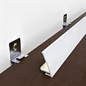 LZMZMQ Stainless Steel Led Baseboard Channel Length 1-10 M, LED Indirect Lighting Cove Molding with Inner/Outer Connector, Ceiling Trim for Home/Commercial(White,5M(16.4FT))