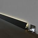 LZMZMQ Stainless Steel Led Baseboard Channel Length 1-10 M, LED Indirect Lighting Cove Molding with Inner/Outer Connector, Ceiling Trim for Home/Commercial(Black,10M(32.8FT))