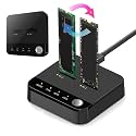 M.2 Duplicator Cloner, 20Gbps NVMe Cloner Dock Station with Dual Bays for PCIe Gen4x4 and SATA III M.2 SSDs, Supports Offline Cloning, for 22110 2230 Enclosure