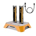 M.2 NVMe &amp; M.2 SATA SSD Docking Station, Tool-Free M.2 Duplicator Cloner with SD Card Reader, Offline Cloning, Plug and Play