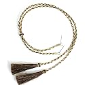 M&amp;F Western Products Braided Horsehair Stampede String with Tassels, 24"