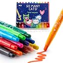 M&amp;G Stocking Stuffers,12 PCS Twist Gel Crayons for artists,Non-Toxic Crayon Set for Glass and Paper with Clear Plastic Crayon Case, Holiday &amp; Christmas Gift