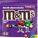 M&M'S Dark Chocolate Graduation Party Candy, Family Size, Bulk Bag, 18 Ounce (Pack of 8)