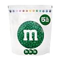 M&amp;M'S Dark Green Milk Chocolate Candy, 5 lb Bulk Resealable Bag
