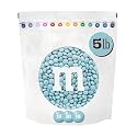 M&amp;M'S Light Blue Milk Chocolate Candy, 5 lb Bulk Resealable Bag