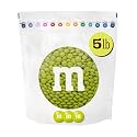 M&amp;M'S Lime Green Milk Chocolate Candy, 5 lb Bulk Resealable Bag