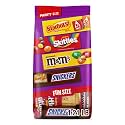 M&amp;M'S Peanut, SNICKERS, STARBURST &amp; SKITTLES Fun Size Assorted Candy Variety Pack, 19.44 oz Bulk Candy Bag