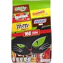 M&M'S, SNICKERS, SKITTLES, & STARBURST Halloween Candy Bulk Chocolate and Fruity Candies Fun Size Variety Pack of Halloween Snacks, Treats, and Party Favors, 160 Ct Bag