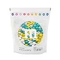 M&M’S WORLD 1st Birthday Milk Chocolate Candy, 2lbs of Baby-Themed M&M'S in Aqua, Yellow & White, 1st Birthday Celebration Candy for Dessert Table, Candy Bar & DIY Favors