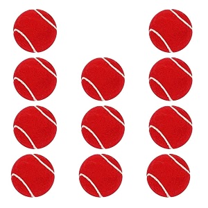m art tennis cricket rubber ball with color variation pack of 11 balls red  standard size