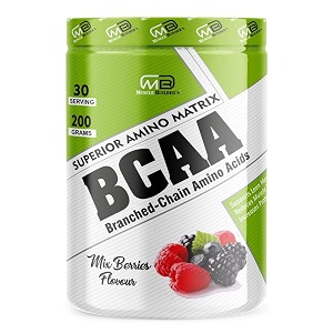 m b muscle builder39s bcaa 211 recovery endurance bcaa powder pre post intra workout supplement boost recovery amp performances lean mass amp strength muscle growth mix berries 200g 30 servings
