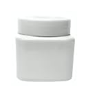 150 GM Square Plastic Pet jar (Milky White jar_White cap, 3 pcs)