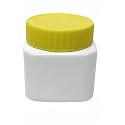 150 GM Square Plastic Pet jar (Milky White jar_Ivery cap, 12 pcs)