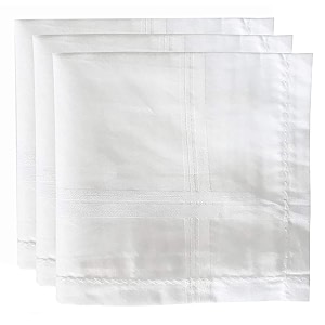 m cart 100 cotton premium collection handkerchiefs hanky for men white striped xxl king size perfect for gift white