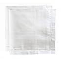 M Cart® 100% Cotton Premium Collection Handkerchiefs Hanky For Men White Striped XXL King Size Perfect for Gift (White)