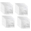M Cart® 100% Cotton Premium Collection Handkerchiefs Hanky For Men White Striped XXL King Size Perfect for Gift (Handkerchief-Plain White Color-24 Piece)