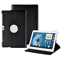 M Cart 360 Degree Rotating Leather Smart Rotary Swivel Stand Case Cover for Samsung Galaxy Note 10.1 Gt-N8000 Gt-N8010 Gt-N8020 Gt-N800 (Black)