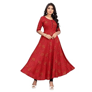 M-FASHION Womens Rayon Regular Kurti