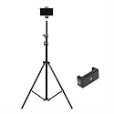 m-fit 7 Feet Mobile Tripod Stand s-25 Portable and Foldable Camera & Mobile - Mobile Tripod Stand with Mobile Clip Holder Bracket, Stand with 3-Dimensional Head