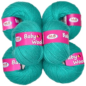 mg enterprise 100 acrylic wool teal pack of 8 baby wool wool ball hand knitting woolart craft soft fingering crochet hook yarn needle knitting yarn thread dyed  x
