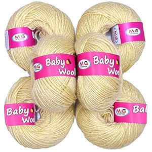 mg enterprise 100 acrylic wool skin 10 pc baby wool 4 ply wool ball hand knitting woolart craft soft fingering crochet hook yarn-ja art-afjj