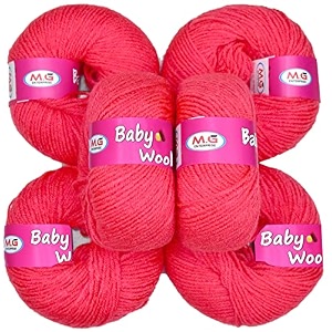 vard hman 100 acrylic wool deep gajri 14 pc baby wool 4 ply wool ball hand knitting woolart craft soft fingering crochet hook yarn- art-ii