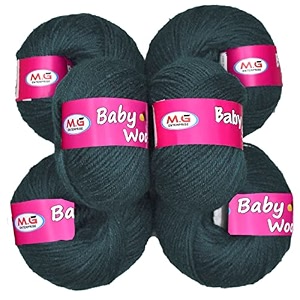 mg enterprise 100 acrylic wool deep grey pack of 6 baby wool wool ball hand knitting woolart craft soft fingering crochet hook yarn needle knitting yarn thread dyed  o