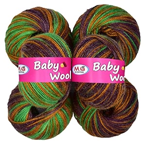 mg enterprise 100 acrylic wool multi berrymix pack of 6 baby wool wool ball hand knitting woolart craft soft fingering crochet hook yarn needle knitting yarn thread dyed  q