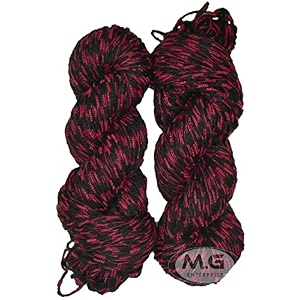 mg enterrpise fantasy black red 400 gms wool hank hand knitting woolart craft soft fingering crochet hook yarn needle knitting yarn thread dyed- art-adbd